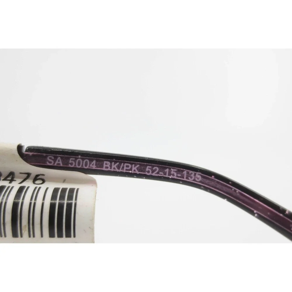 Salsa SA 5004 Black Pink Rectangular Full Rim Eyeglass Frames 52-15-135 New